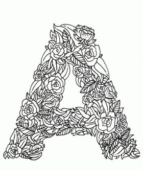Desenho de Letra a para crianças para Colorir