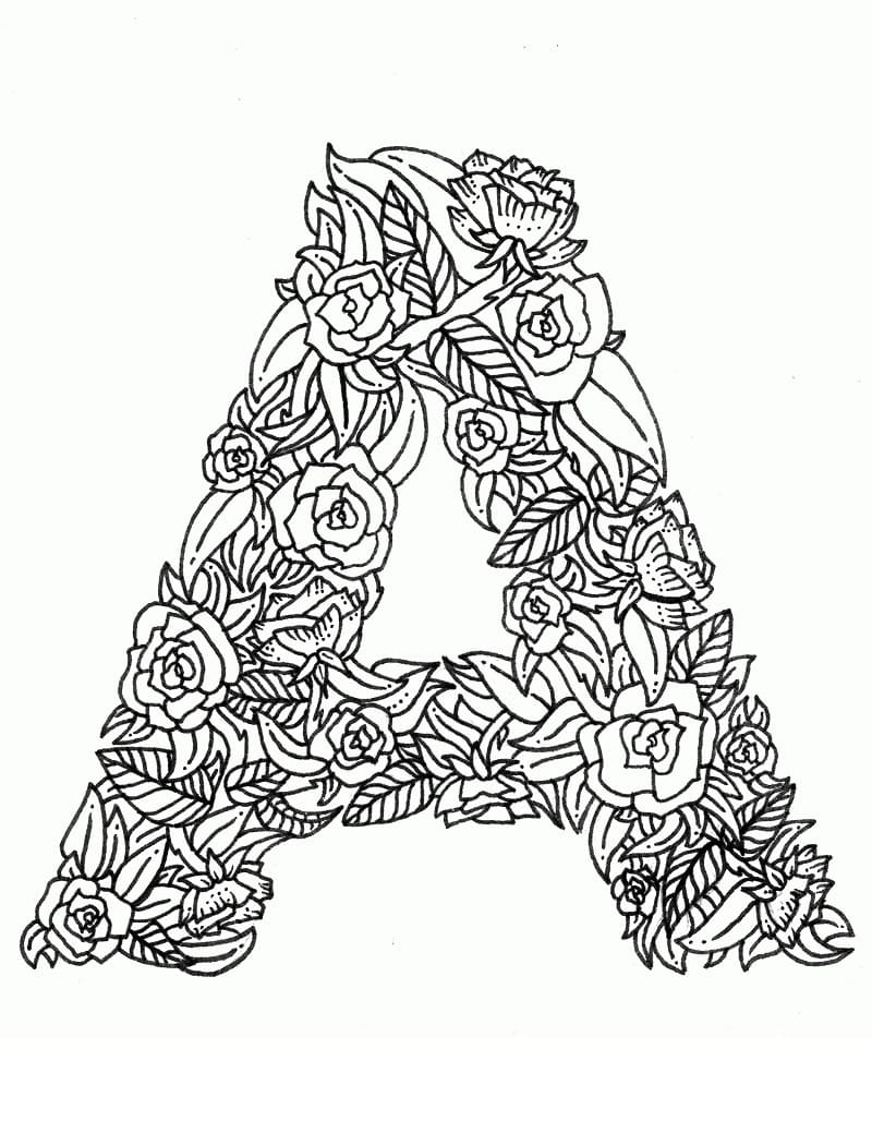 Desenhos de Letra A para Colorir