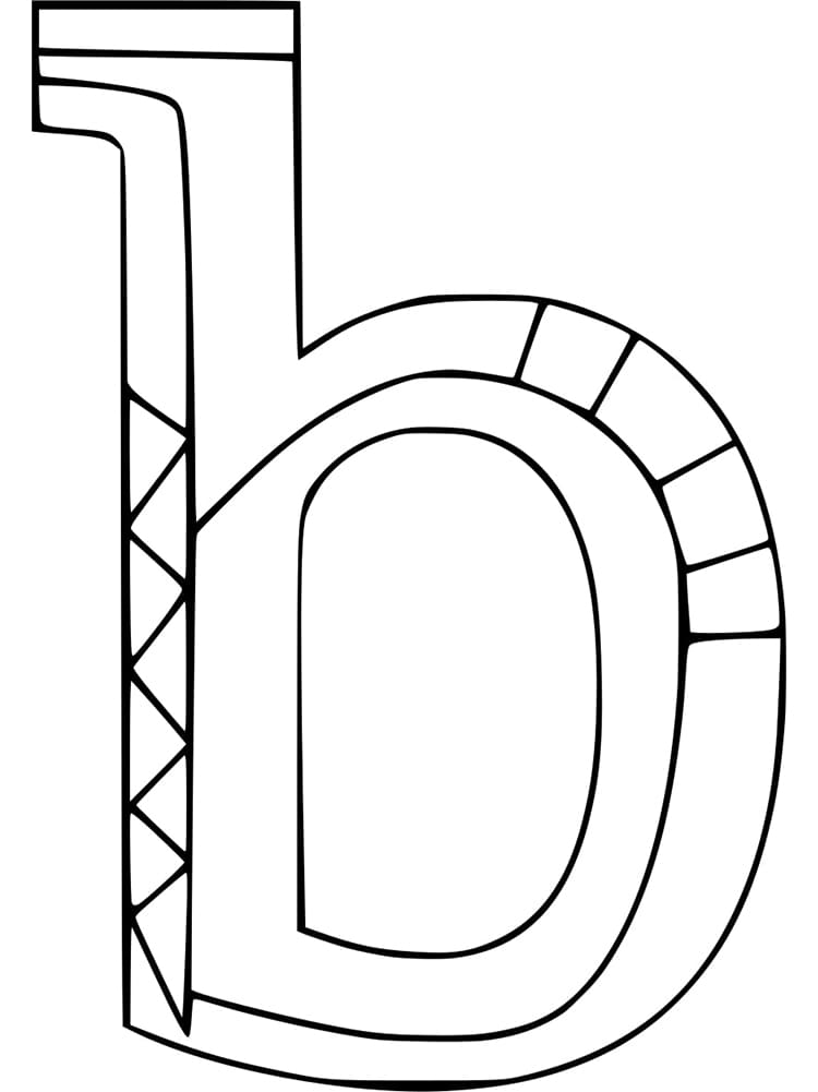 Desenho de Letra B Minúscula para Colorir