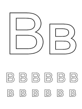 Desenho de Letra B para crianças de 2 Ano para Colorir