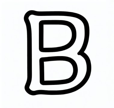 Desenho de Letra B para crianças de 3 Ano para Colorir