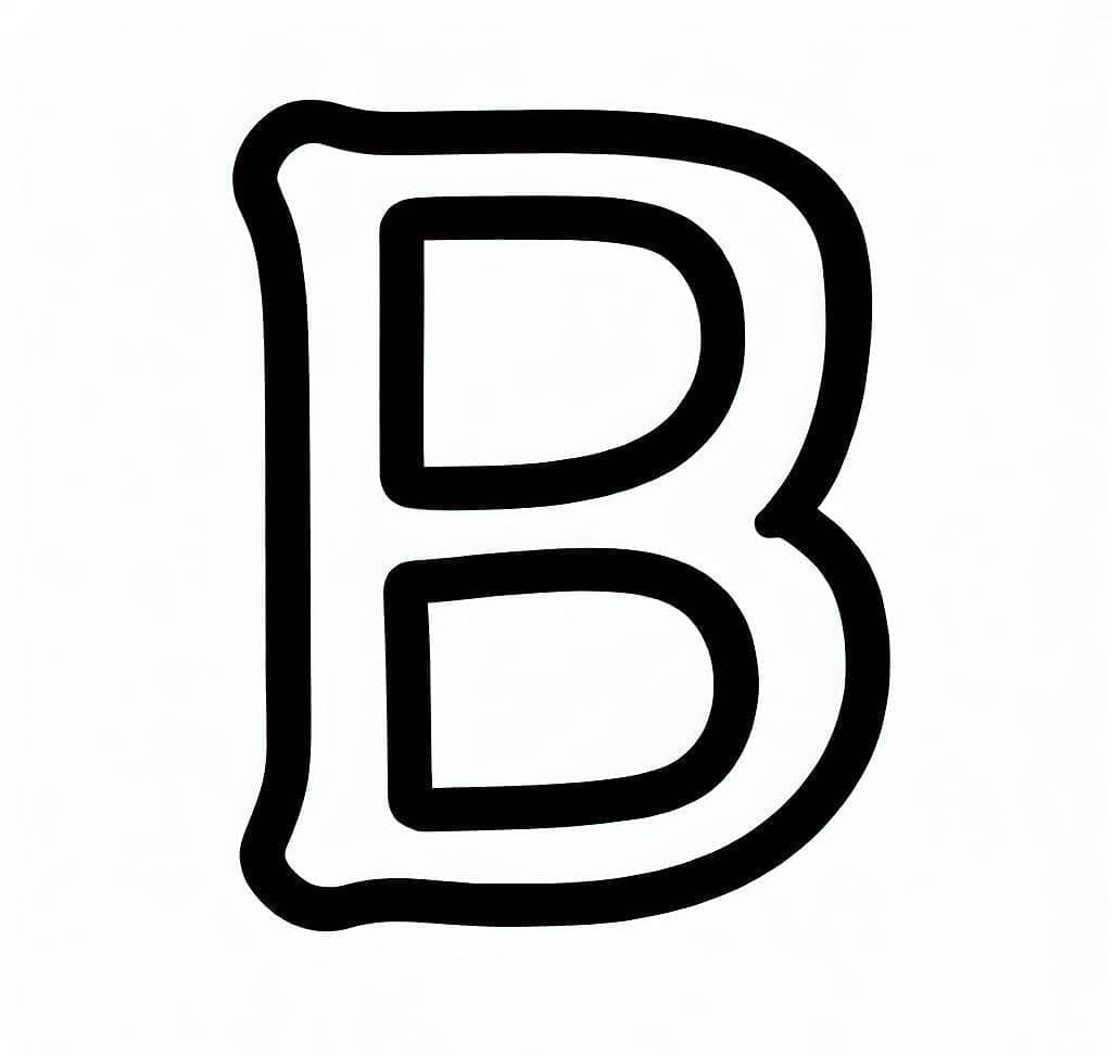 Desenho de Letra B para Crianças de 3 Ano para Colorir