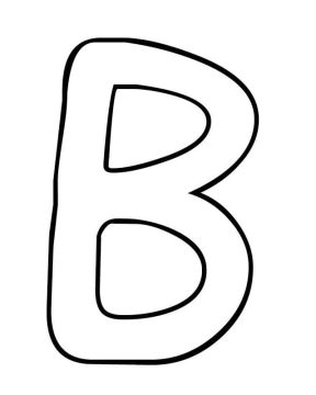 Desenho de Letra B para crianças para Colorir