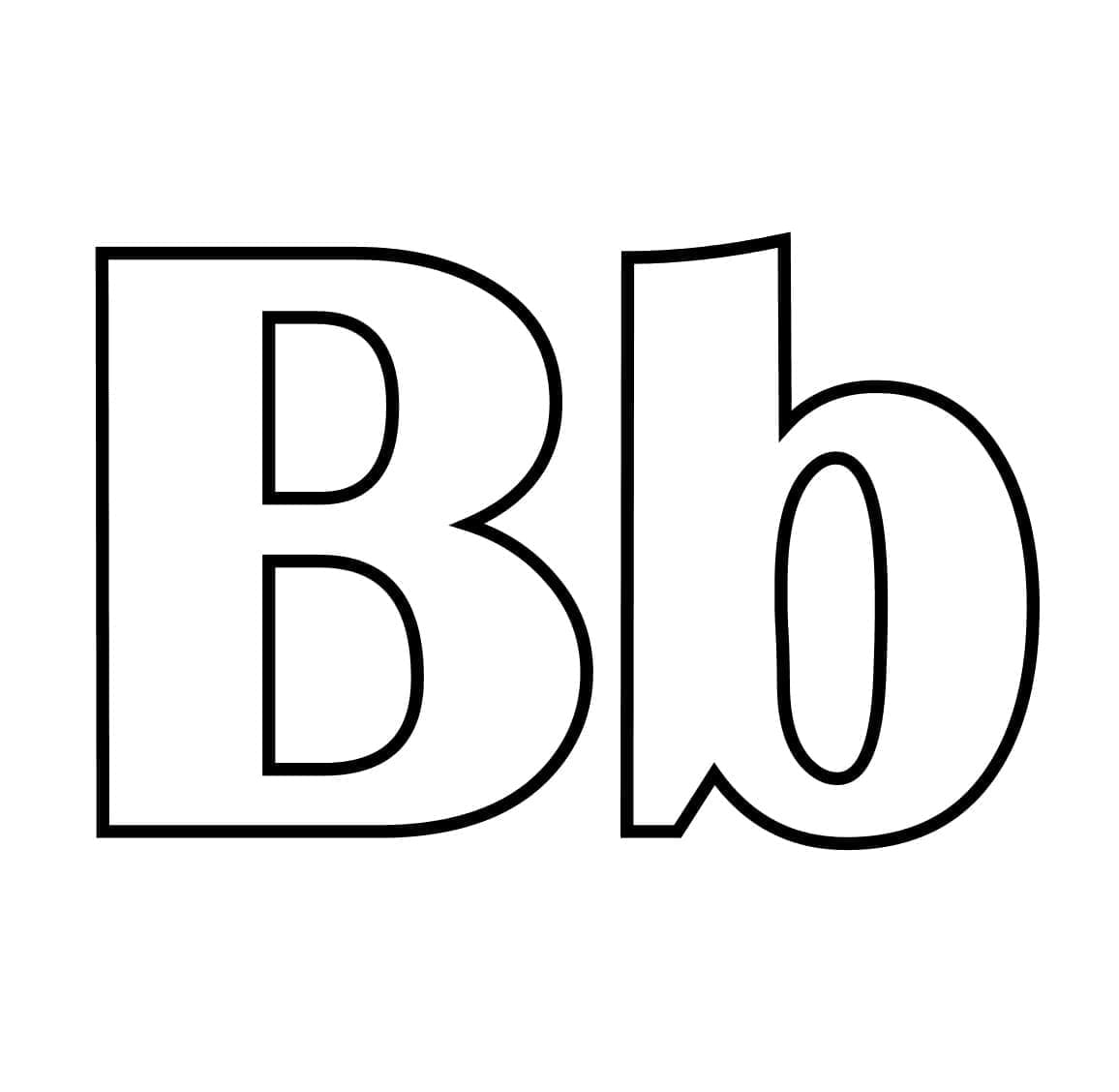 Desenho de Letra B Perfeita para Colorir