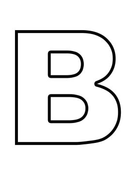 Desenho de Letra B Simples para Colorir