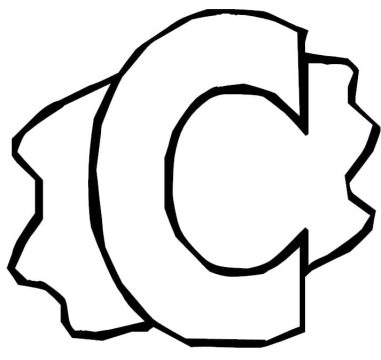 Desenho de Letra C grátis para crianças para Colorir