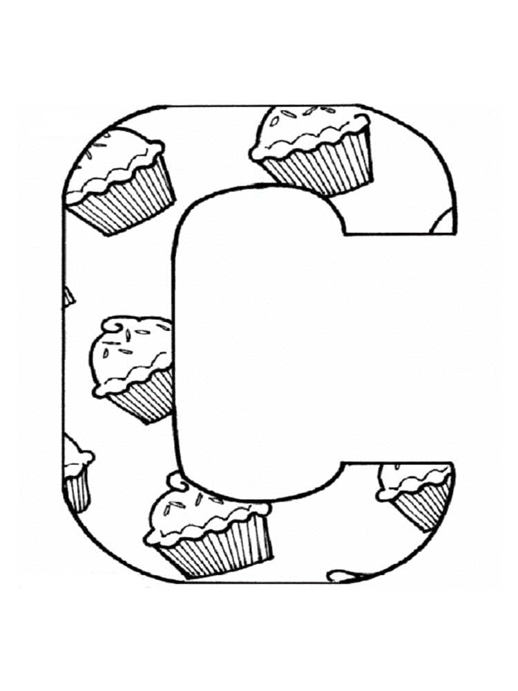 Desenho de Letra C para Crianças para Colorir