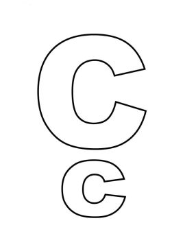 Desenho de Letra C Perfeita para Colorir