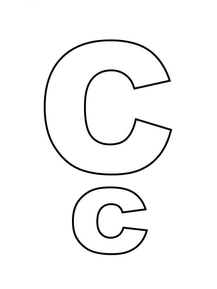 Desenho de Letra C Perfeita para Colorir