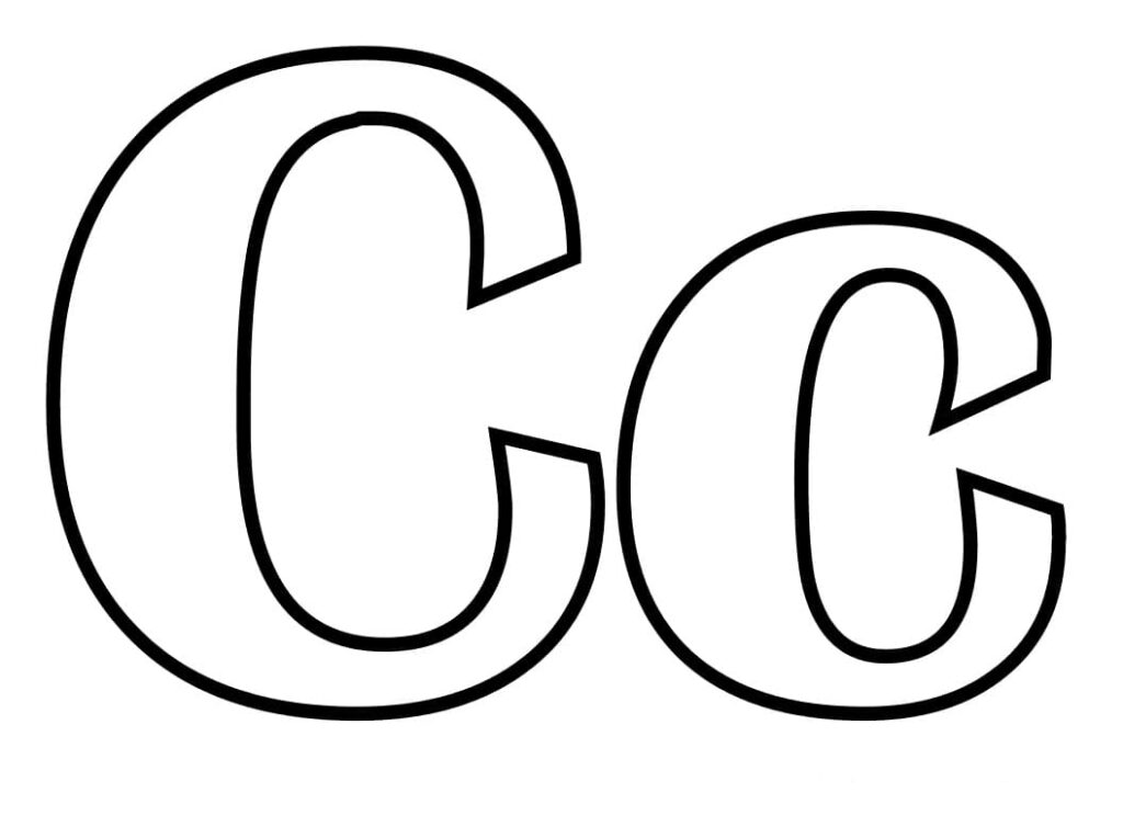 Desenho de Letra C Simples para Colorir