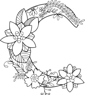 Desenho de Linda Letra C para Colorir