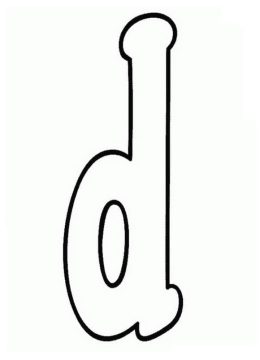 Desenho de Letra D minúscula para Colorir