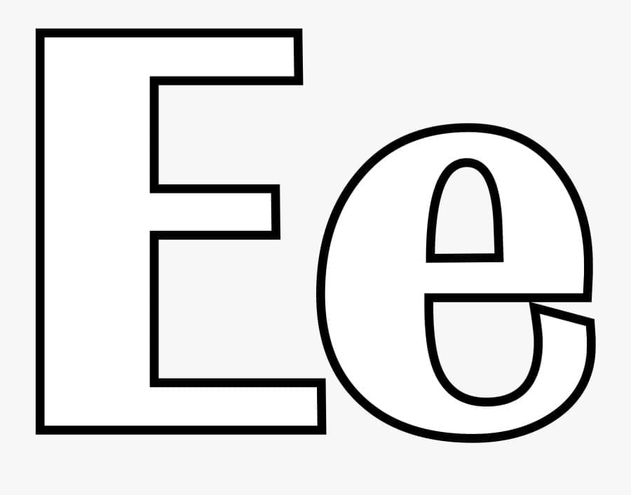 Desenho de Letra e Fácil para Colorir