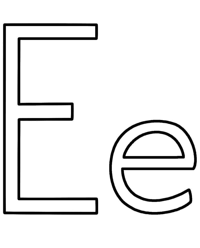 Desenho de Letra e Imprimivel para Colorir