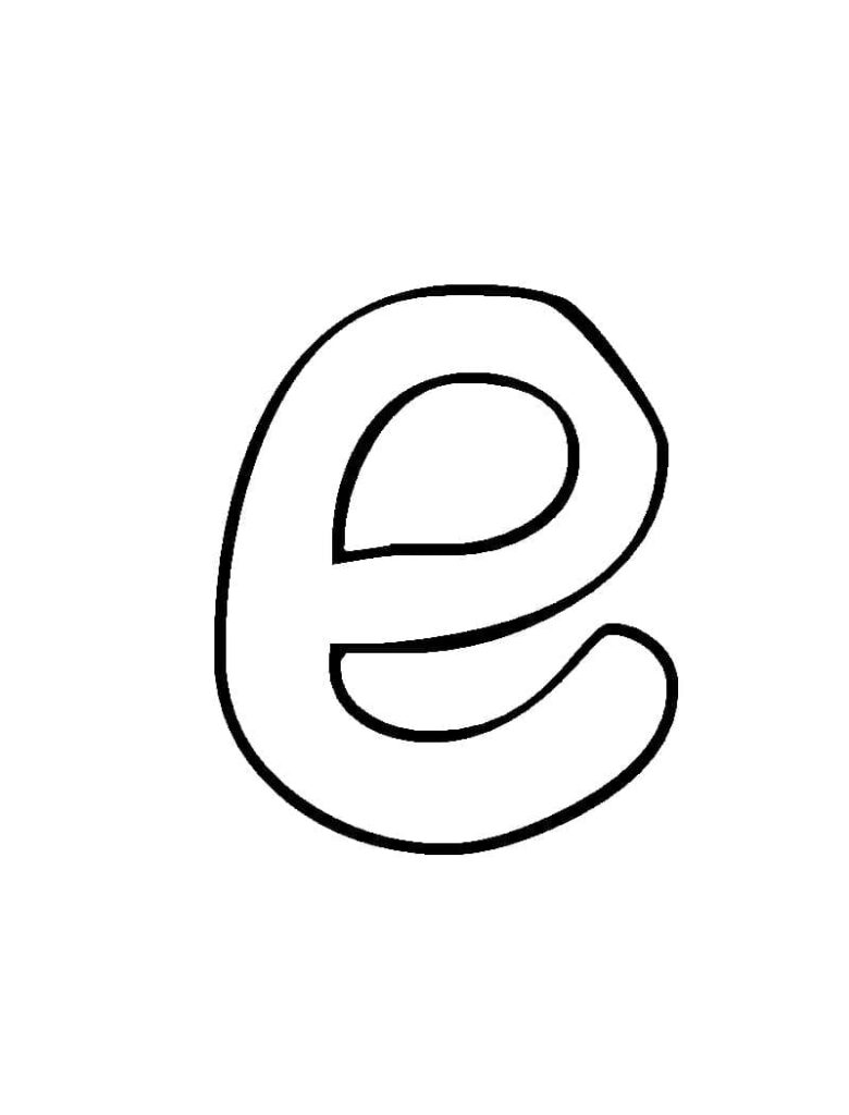 Desenho de Letra e Minúscula para Colorir
