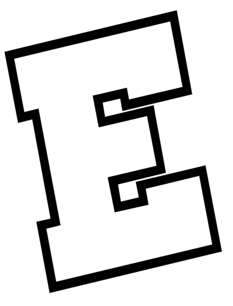 Desenho de Letra e Simples para Colorir