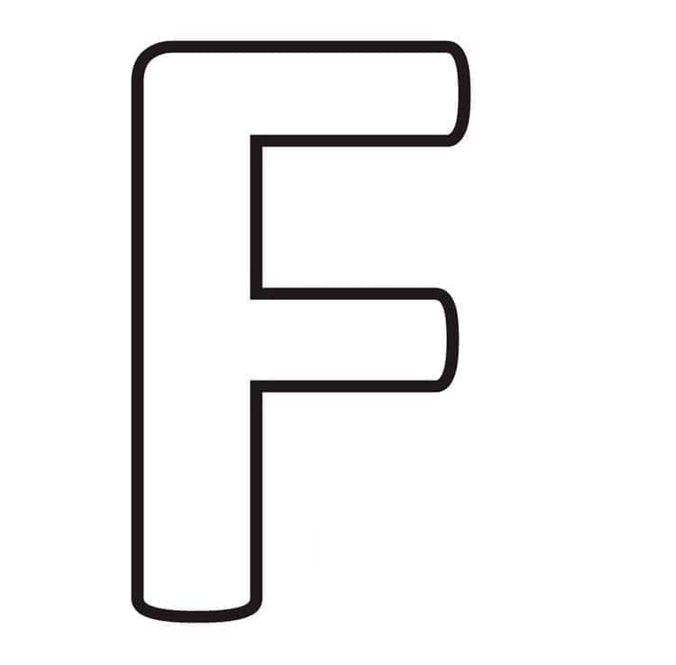 Desenhos de Letra F para Colorir