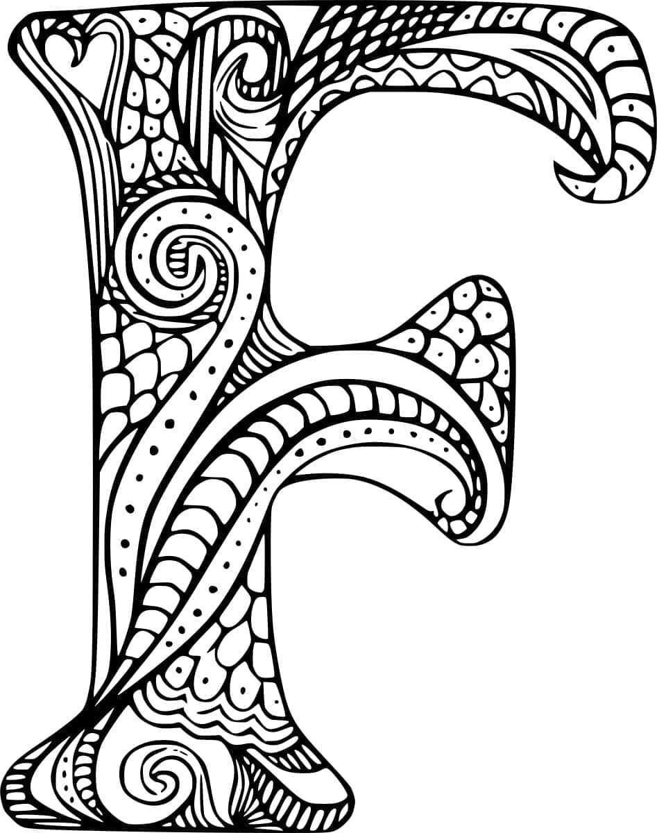 Desenhos de Letra F para Colorir
