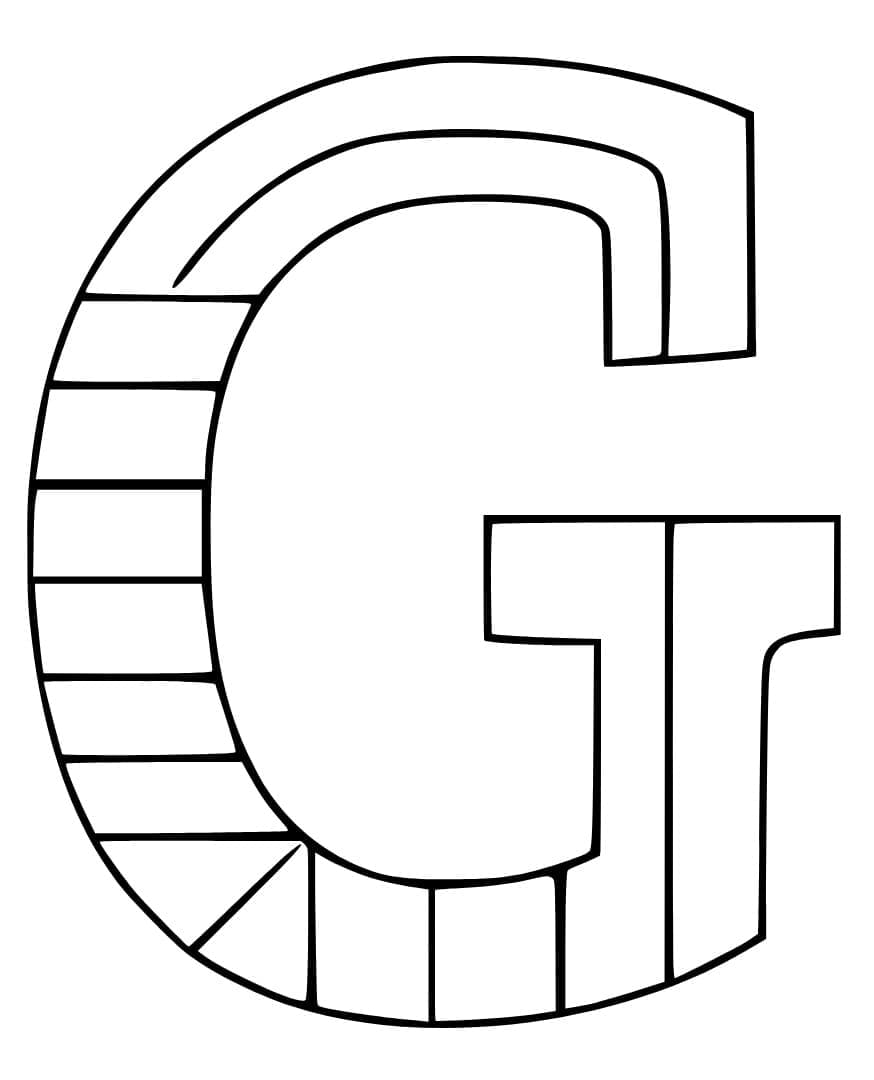 Desenho de Imagem da Letra G para Colorir