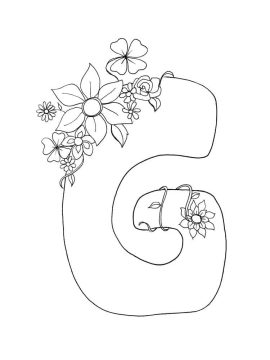 Desenho de Letra G para crianças para Colorir
