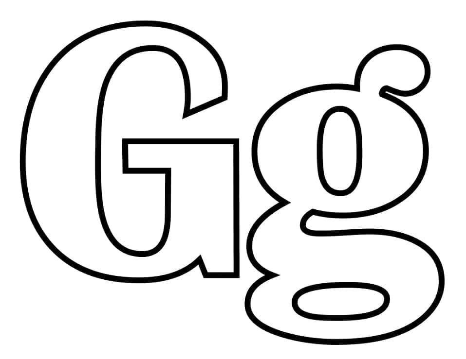 Desenho de Letra G Perfeita para Colorir