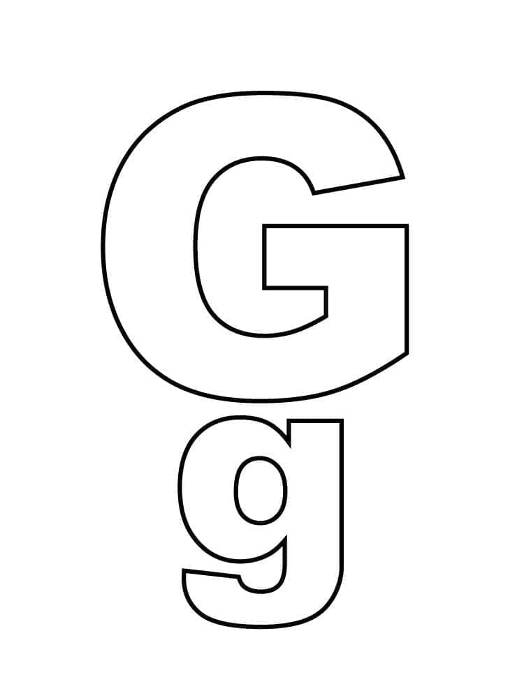 Desenho de Letra G Simples para Colorir