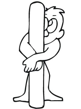 Desenho de Letra I Imprimível para Colorir
