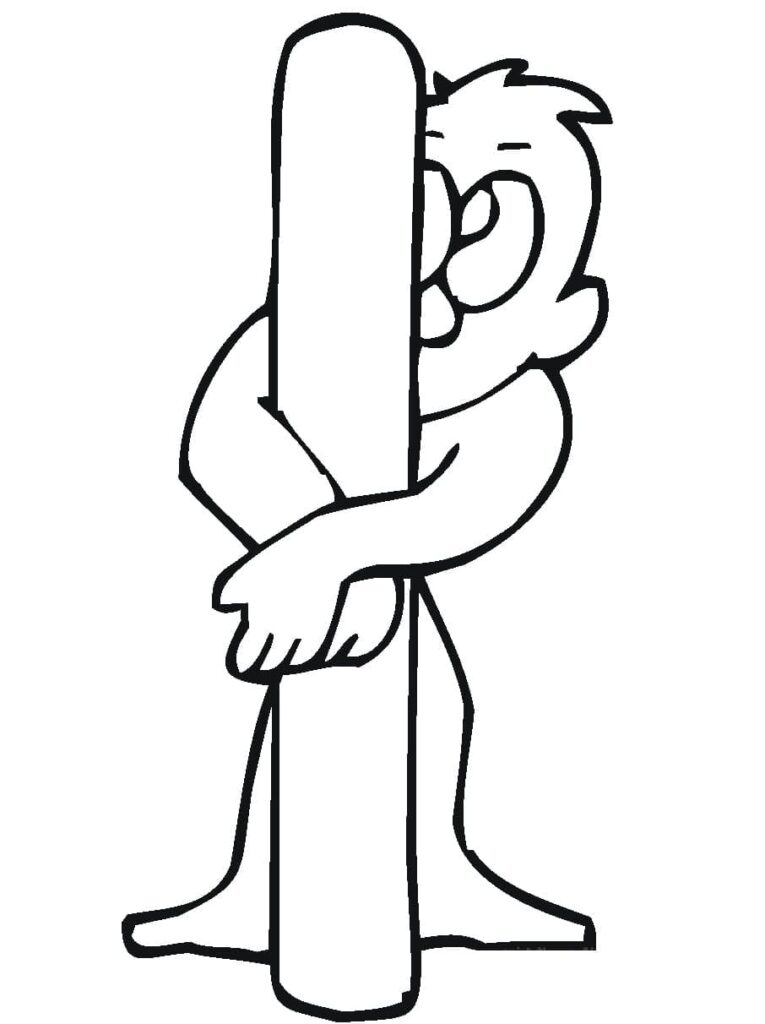 Desenho de Letra I Imprimivel para Colorir