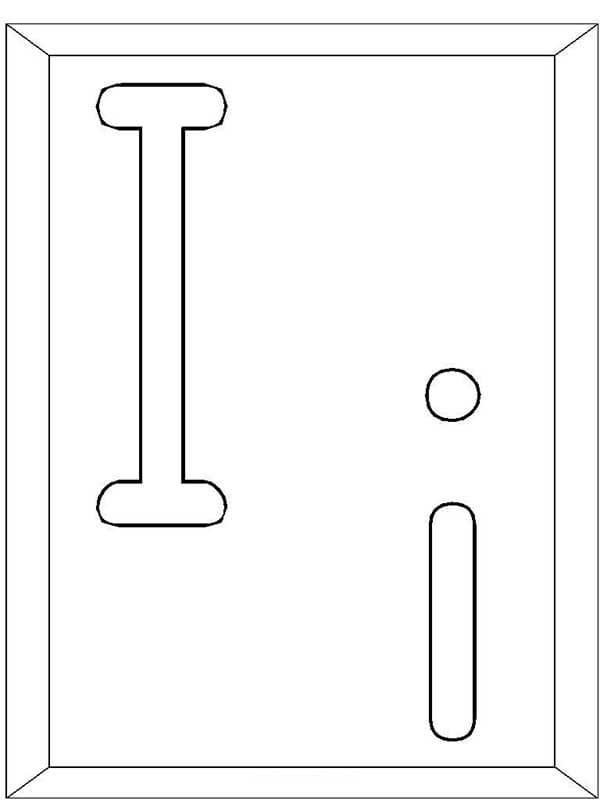 Desenho de Letra I no Alfabeto para Colorir