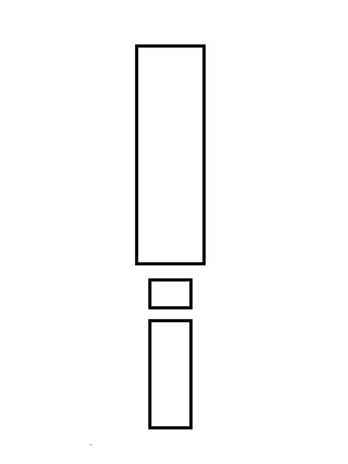 Desenho de Letra I Simples para Colorir