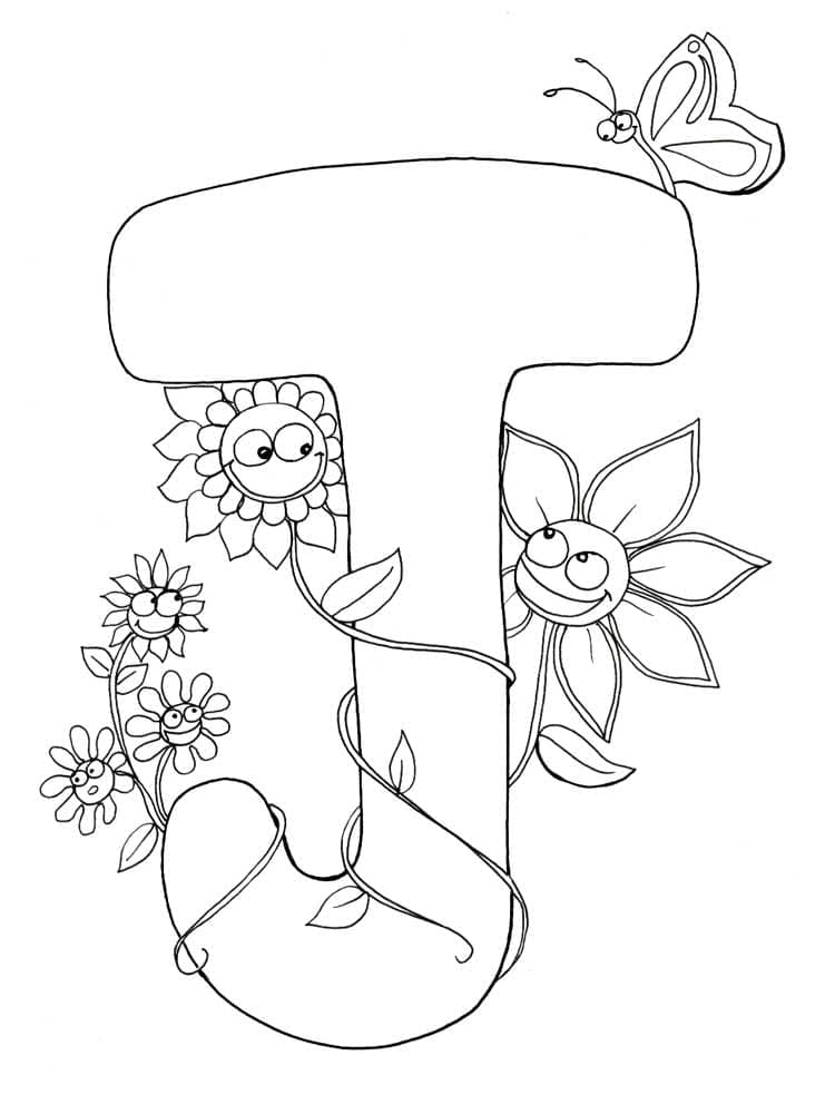 Desenho de Letra J para Crianças para Colorir