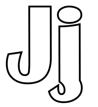 Desenho de Letra J Perfeita para Colorir