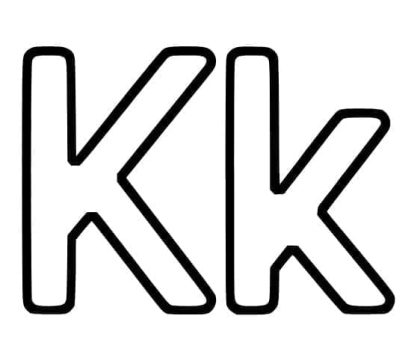 Desenho de Letra K Simples para Colorir