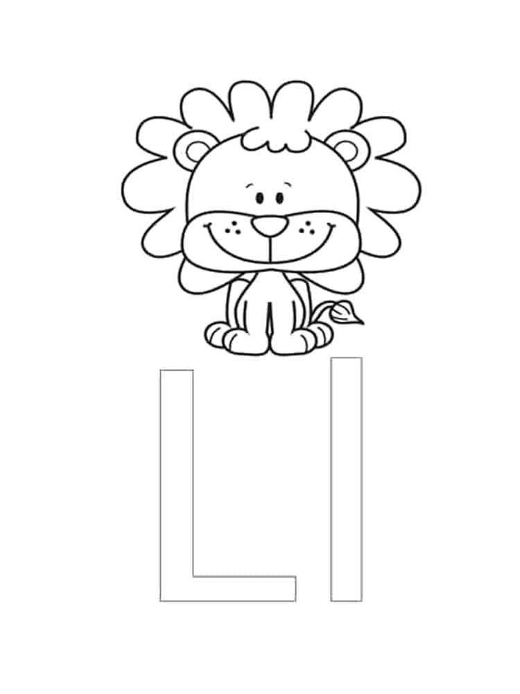 Desenho de Foto da Letra L para Colorir