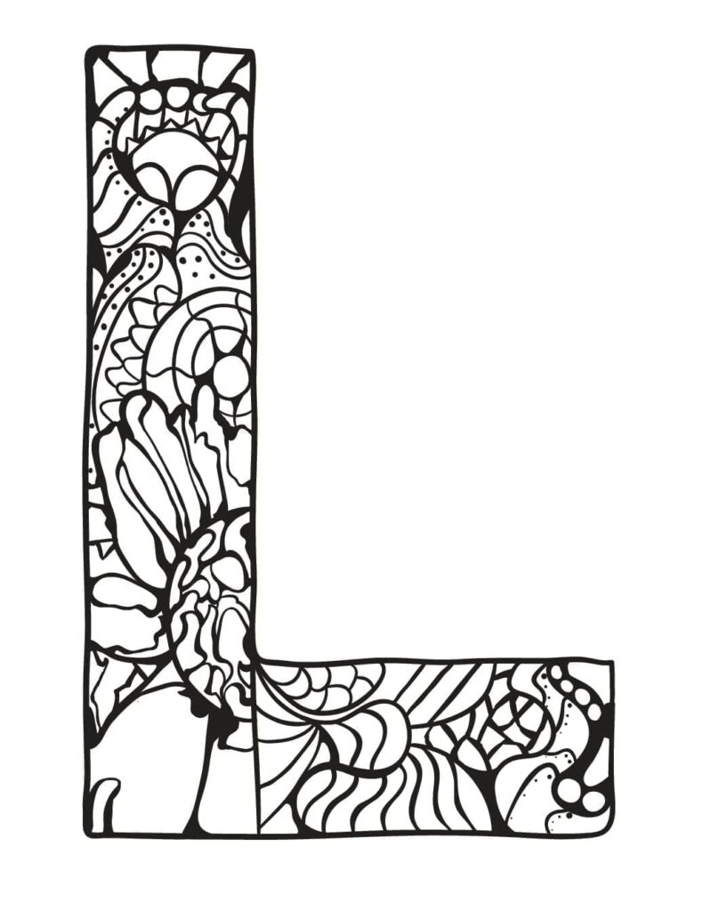 Desenho de Letra L para Crianças para Colorir