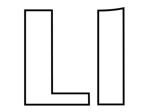 Desenho de Letra L Perfeita para Colorir