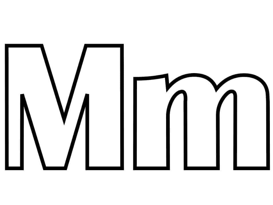 Desenho de Letra M Perfeita para Colorir