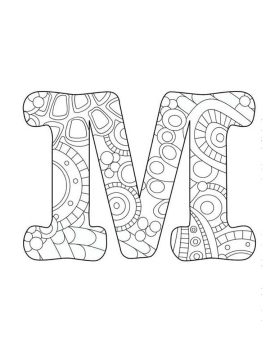 Desenho de Linda Letra M para Colorir