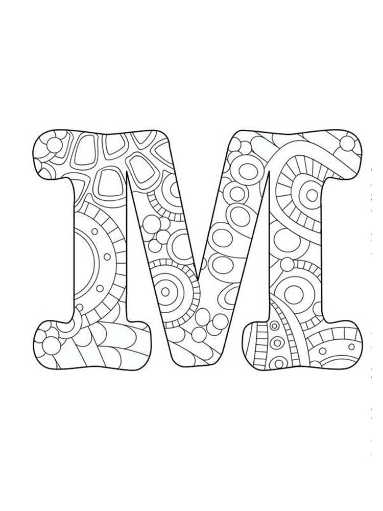 Desenhos de Letra M para Colorir