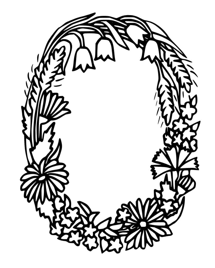 Desenho de Imagem da Letra o para Colorir