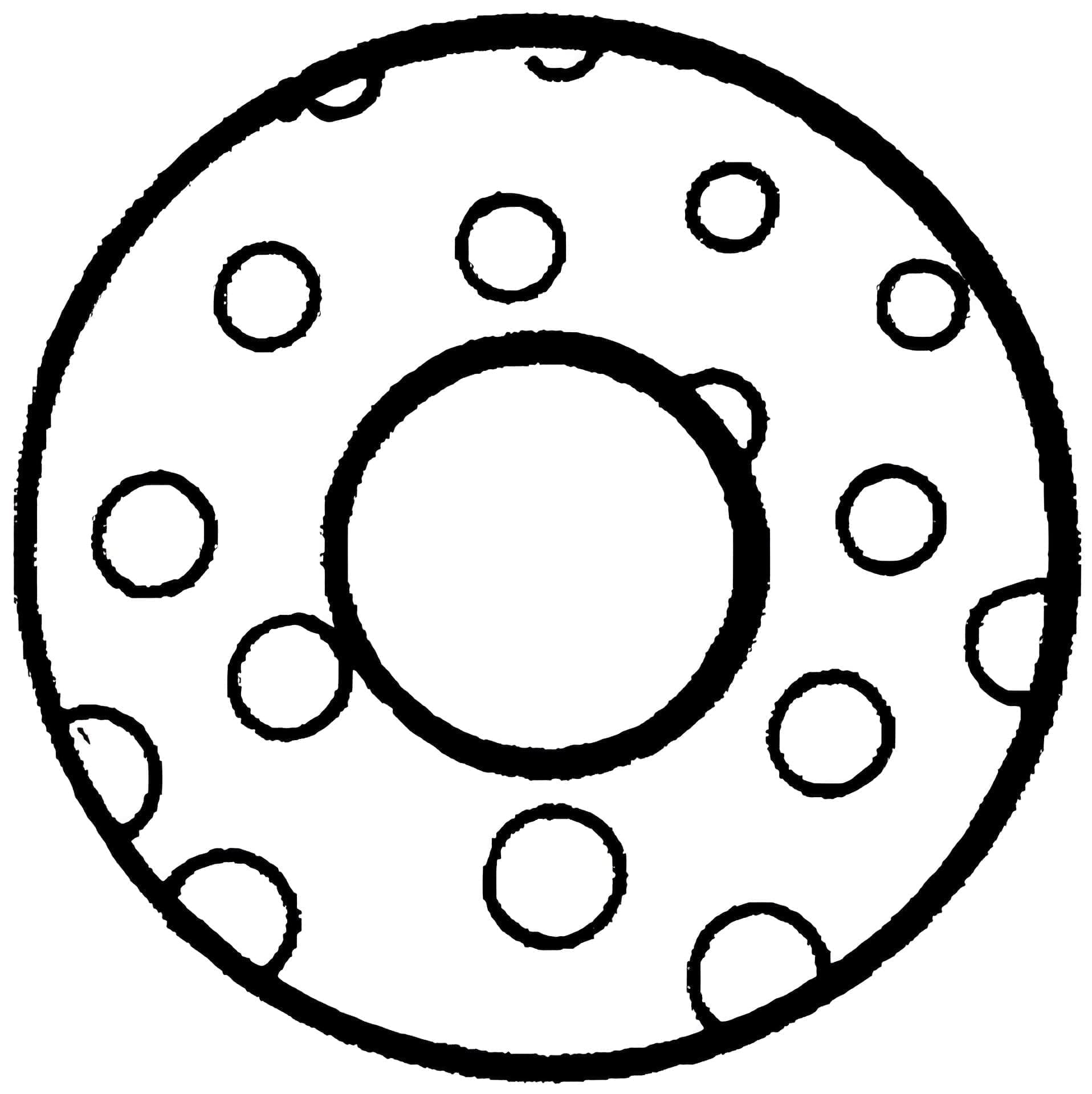 Desenho de Letra o Fofa para Colorir