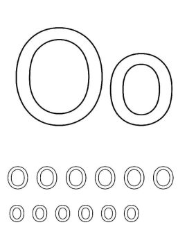 Desenho de Letra O grátis para Colorir