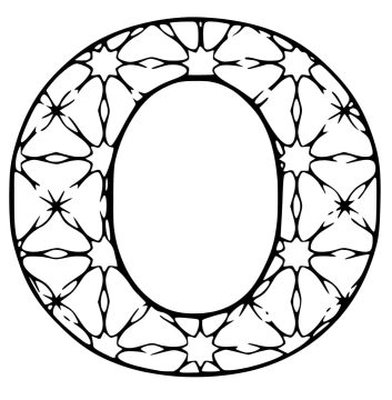 Desenho de Letra O grátis para crianças para Colorir