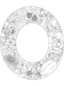 Desenho de Letra O Imprimível para Colorir