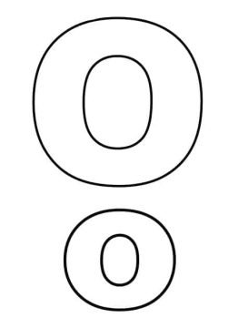 Desenho de Letra O Simples para Colorir
