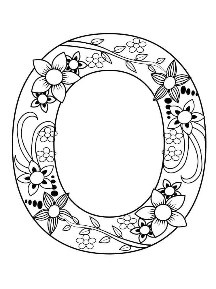 Desenho de Linda Letra o para Colorir
