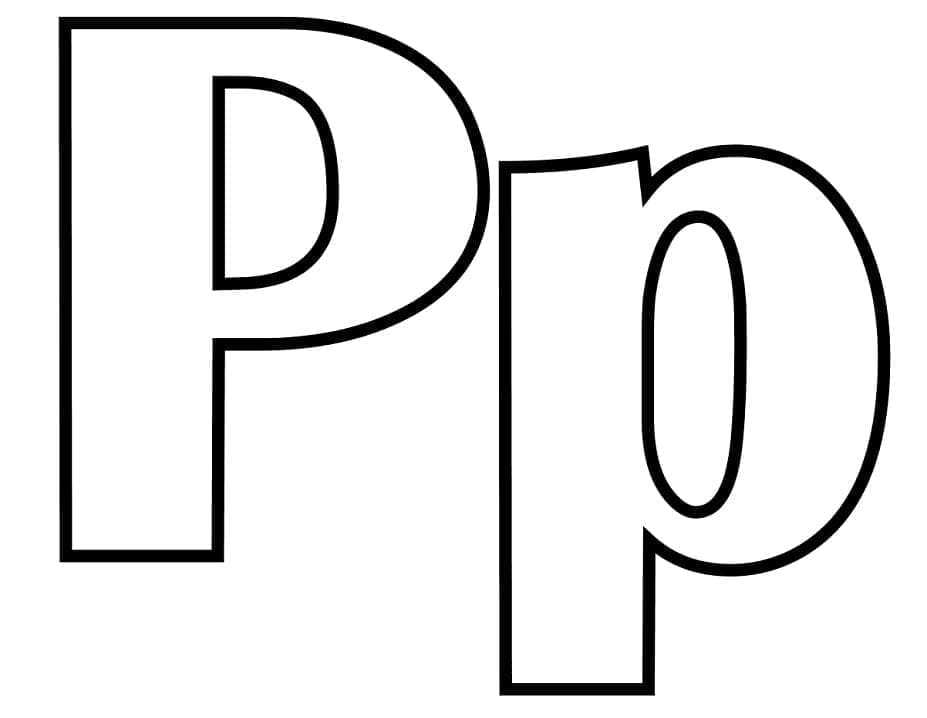Desenho de Letra P Perfeita para Colorir