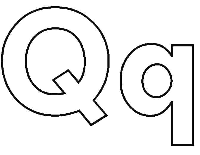 Desenho de Imagem da Letra Q para Colorir