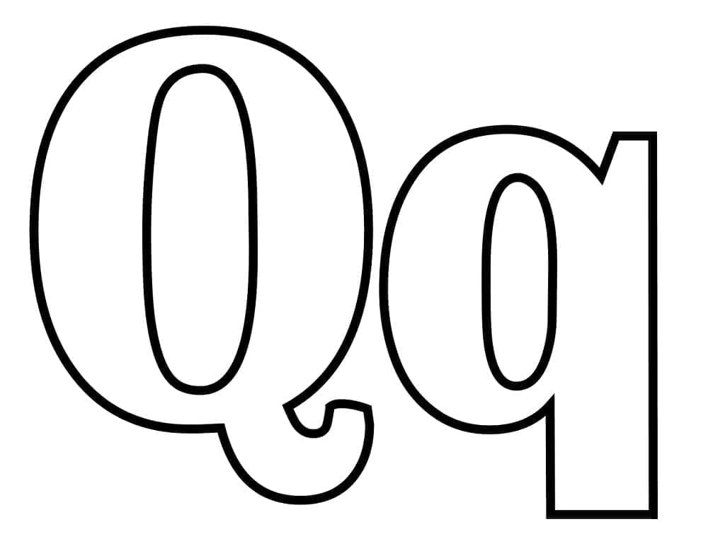 Desenho de Letra Q Perfeita para Colorir
