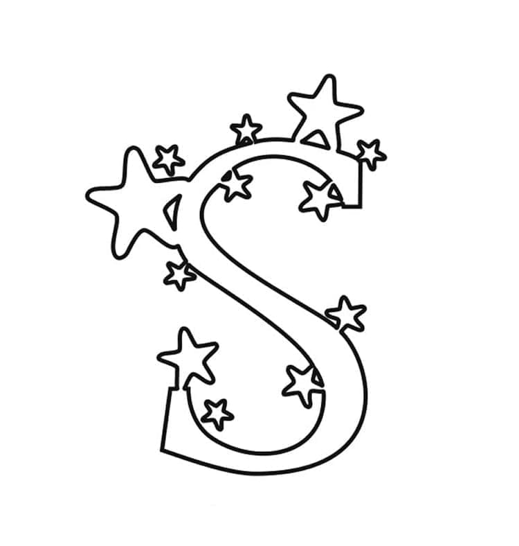 Desenho de Letra S Grátis para Crianças para Colorir